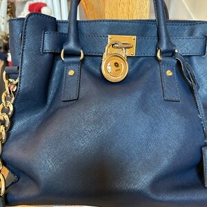 Michael Kors Navy Blue Tote Bag
